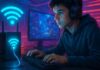 Gamer using PC with ethernet connection to save internet while playing games – Unplix