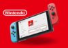 Nintendo Switch console with user profile setup screen