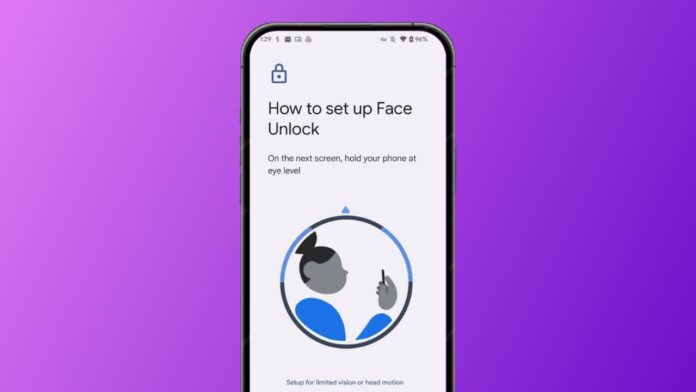 Setting up Face Unlock feature on an Android phone in 2025