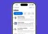 Apple Mail inbox on iPhone showing category tabs before turning them off