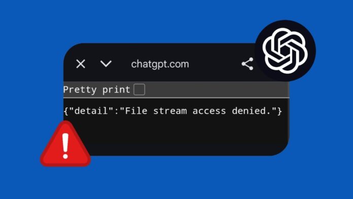 ChatGPT file access error