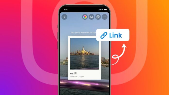 Instagram story link sticker