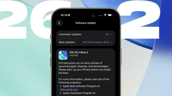 iOS 26.2 Beta 3