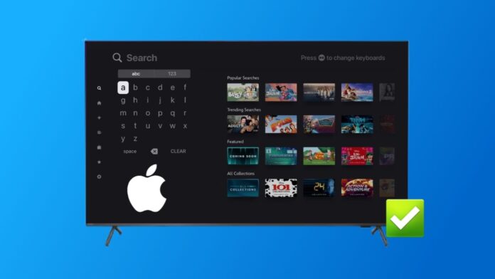 fix Apple TV default keyboard