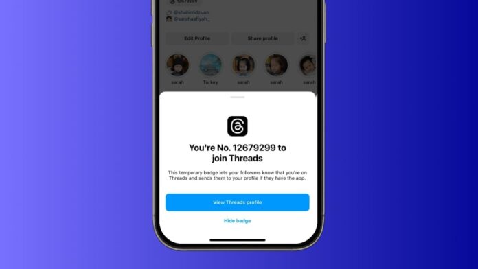 hide Threads badge on Instagram